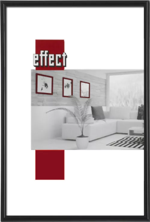 Kunststoff-Bilderrahmen "Art effect" Normalglas schwarz 10,0x15,0cm