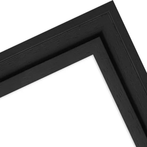 Holzrahmen Zeitz Schwarz, gemasert 60x90 ohne Glas mit Rückwand