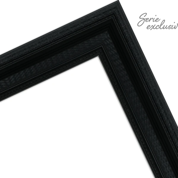 Barockrahmen Nero Fine  Schwarz 20 x 30 Leerrahmen
