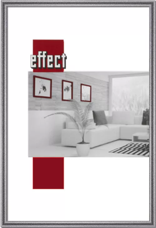 Kunststoff-Bilderrahmen "Art effect" Normalglas anthrazit 20,0x25,0cm