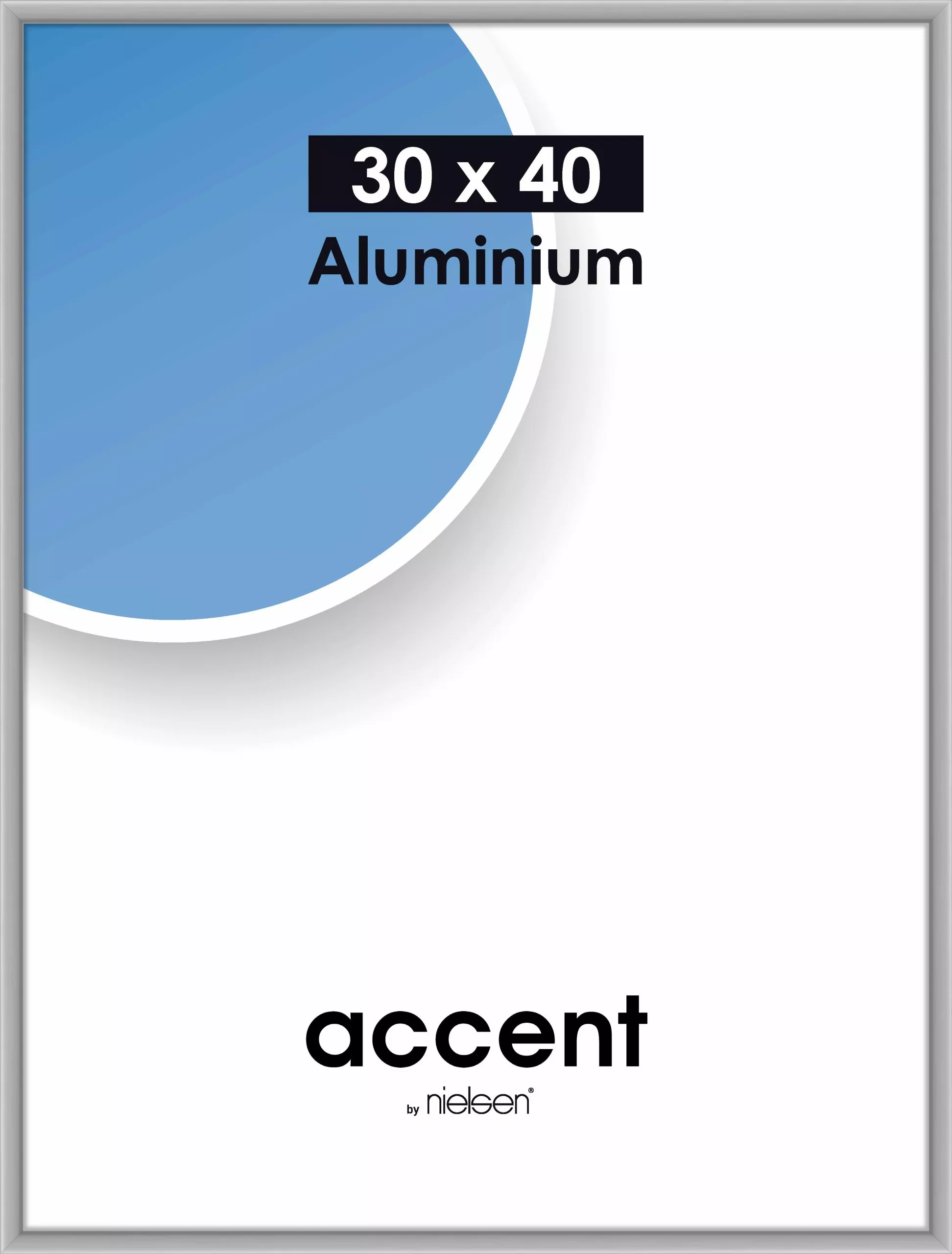 Wechselrahmen Accent Alu Silber matt 30,0 x 40,0 cm