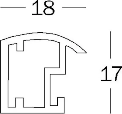 Kunststoffrahmen Trendstyle Weiß, 10,0x15,0cm