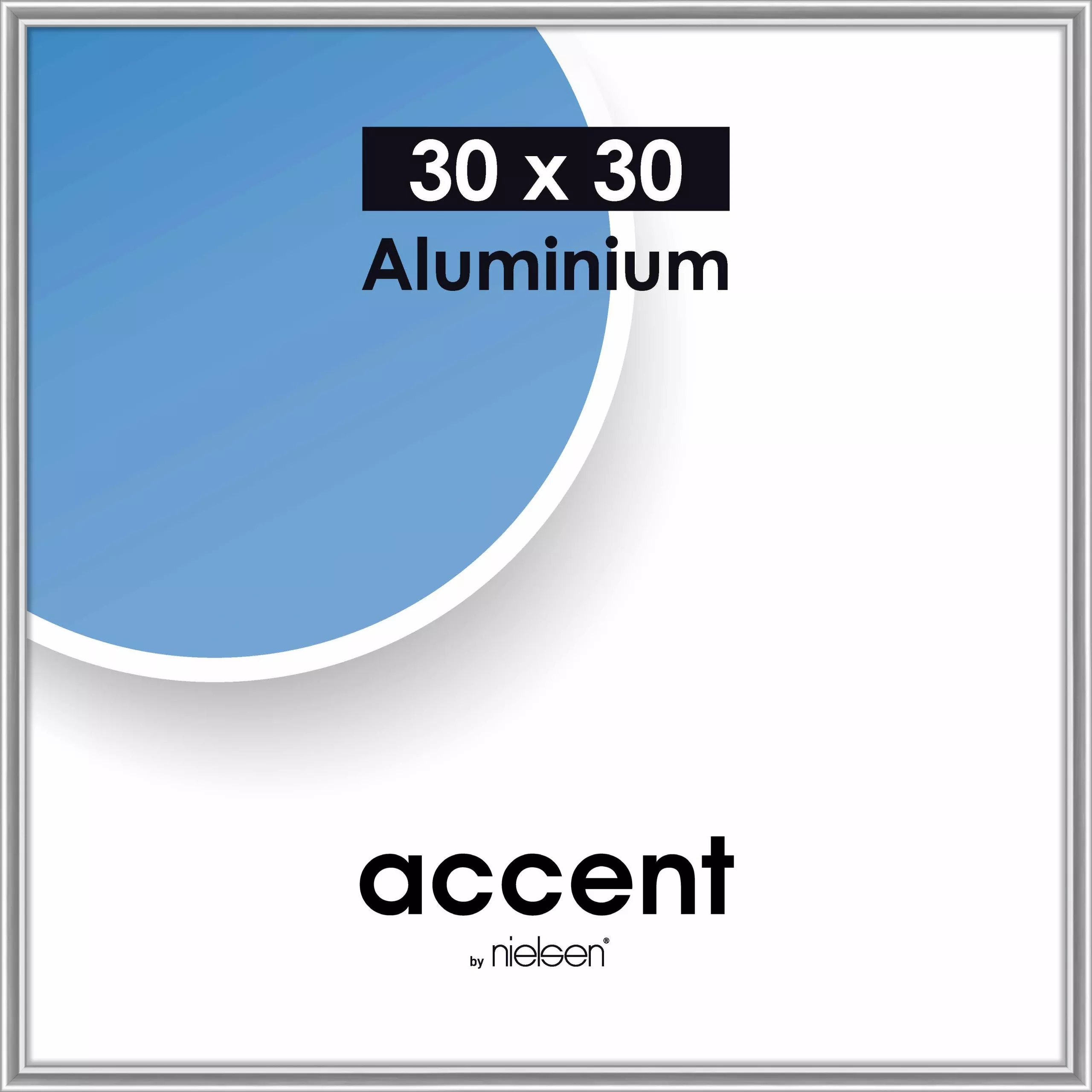 Wechselrahmen Accent Alu Silber glanz 30,0 x 30,0 cm