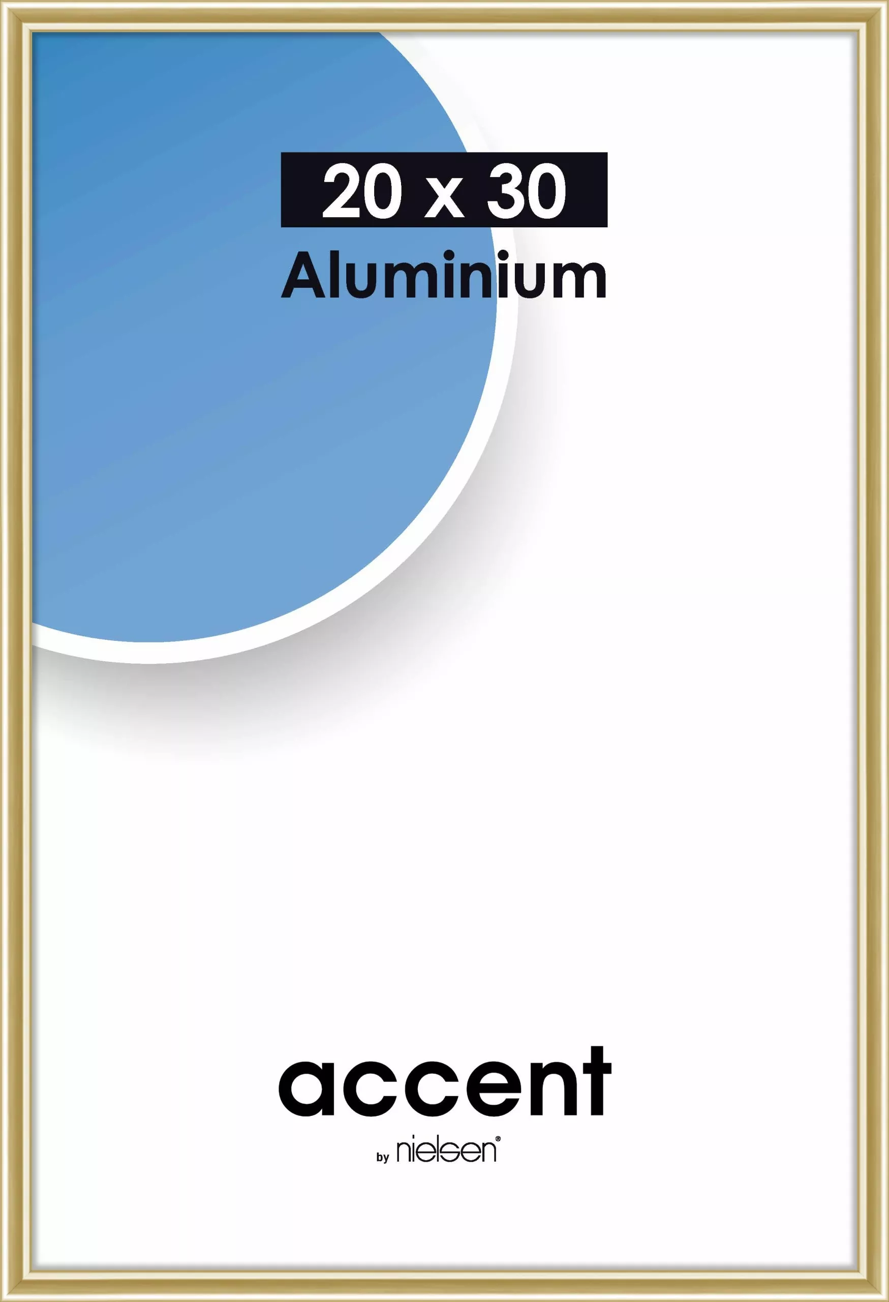 Wechselrahmen Accent Alu Gold glanz 20,0 x 30,0 cm