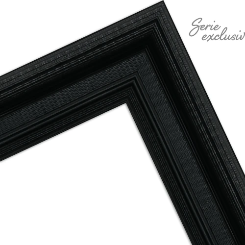Barockrahmen Nero Schwarz 24 x 30 Leerrahmen