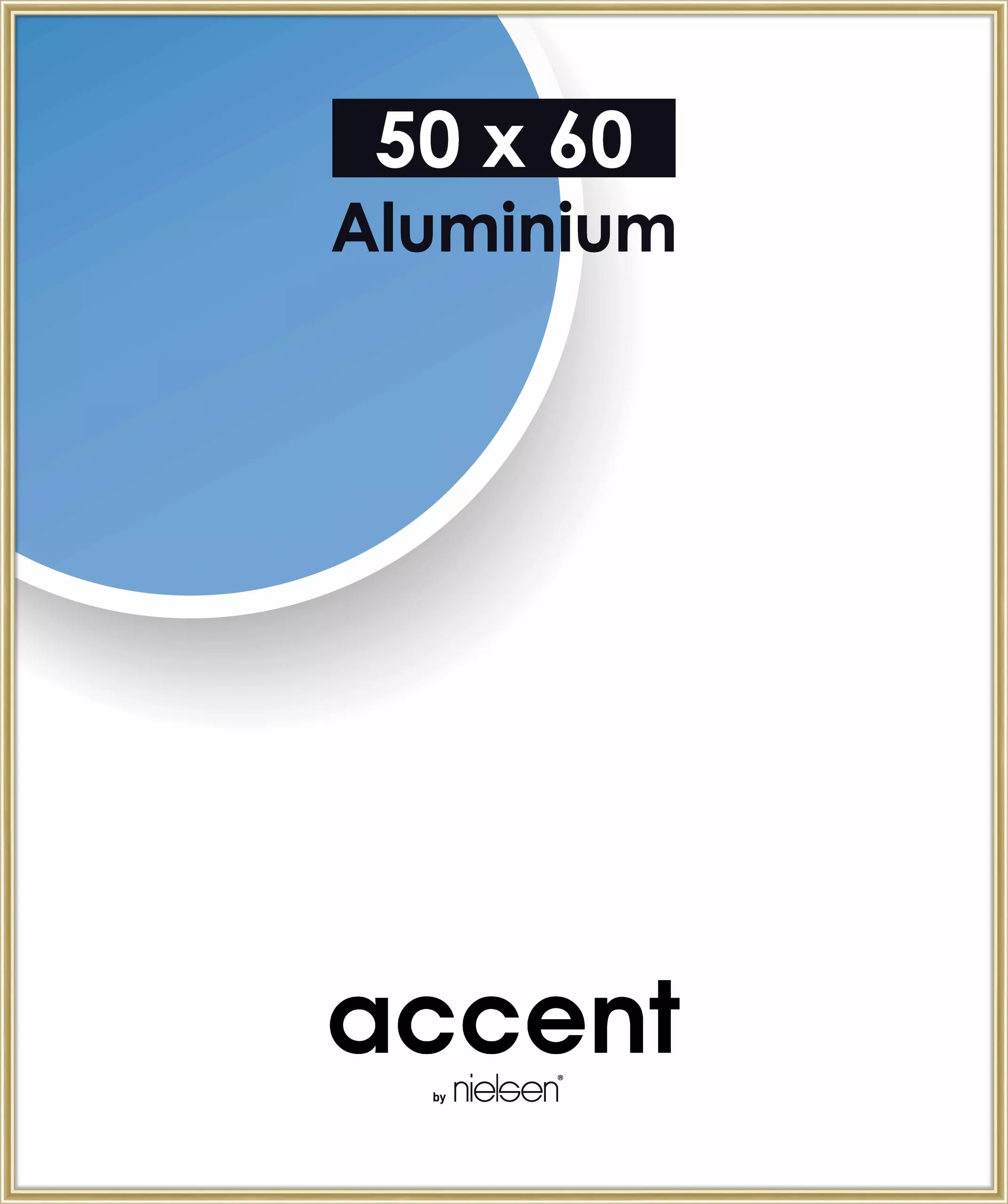 Wechselrahmen Accent Alu Gold glanz 50,0 x 60,0 cm