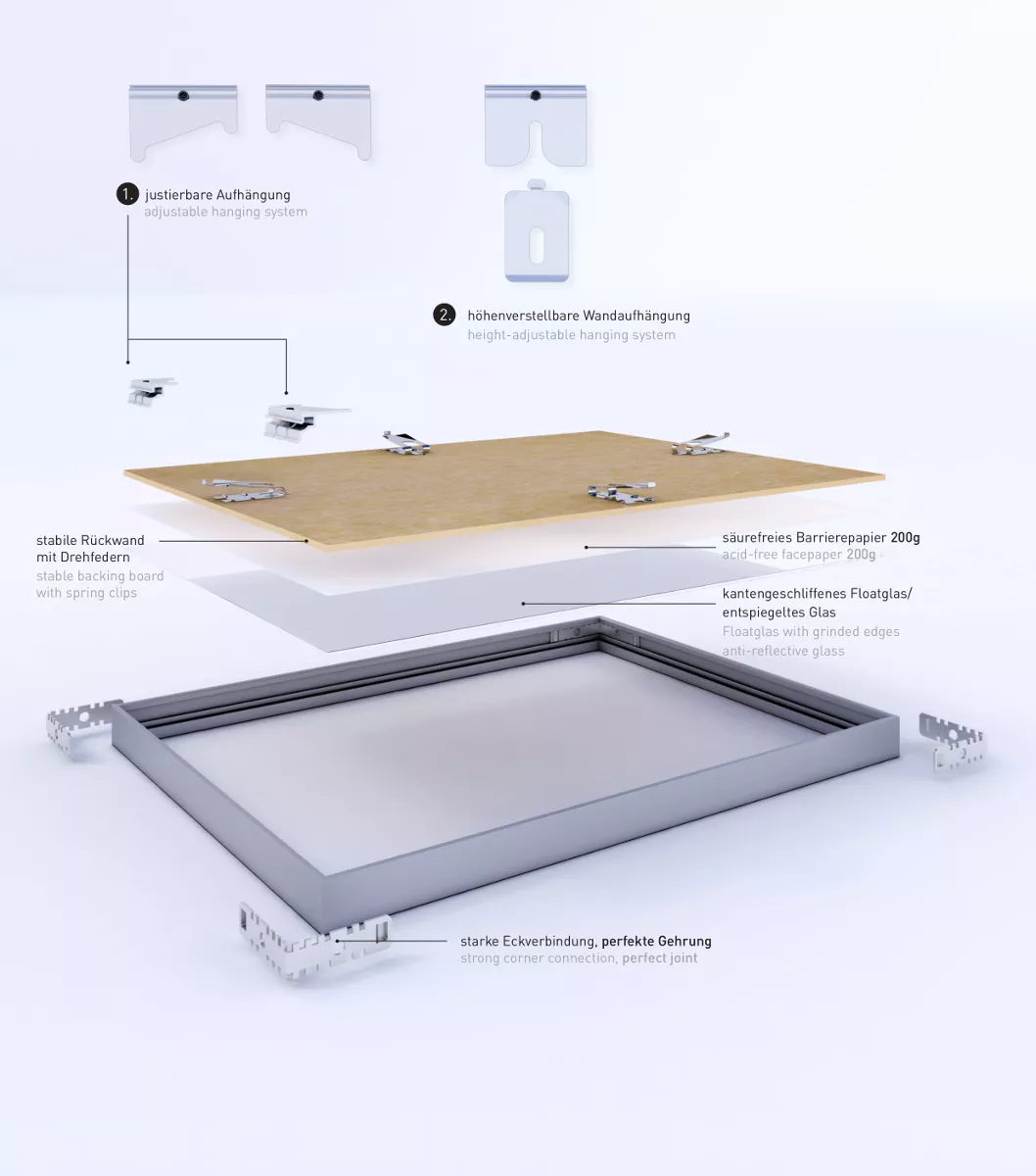 Alpha Alu Wechselrahmen Dunkelgrau glanz 10,0x15,0cm Normalglas