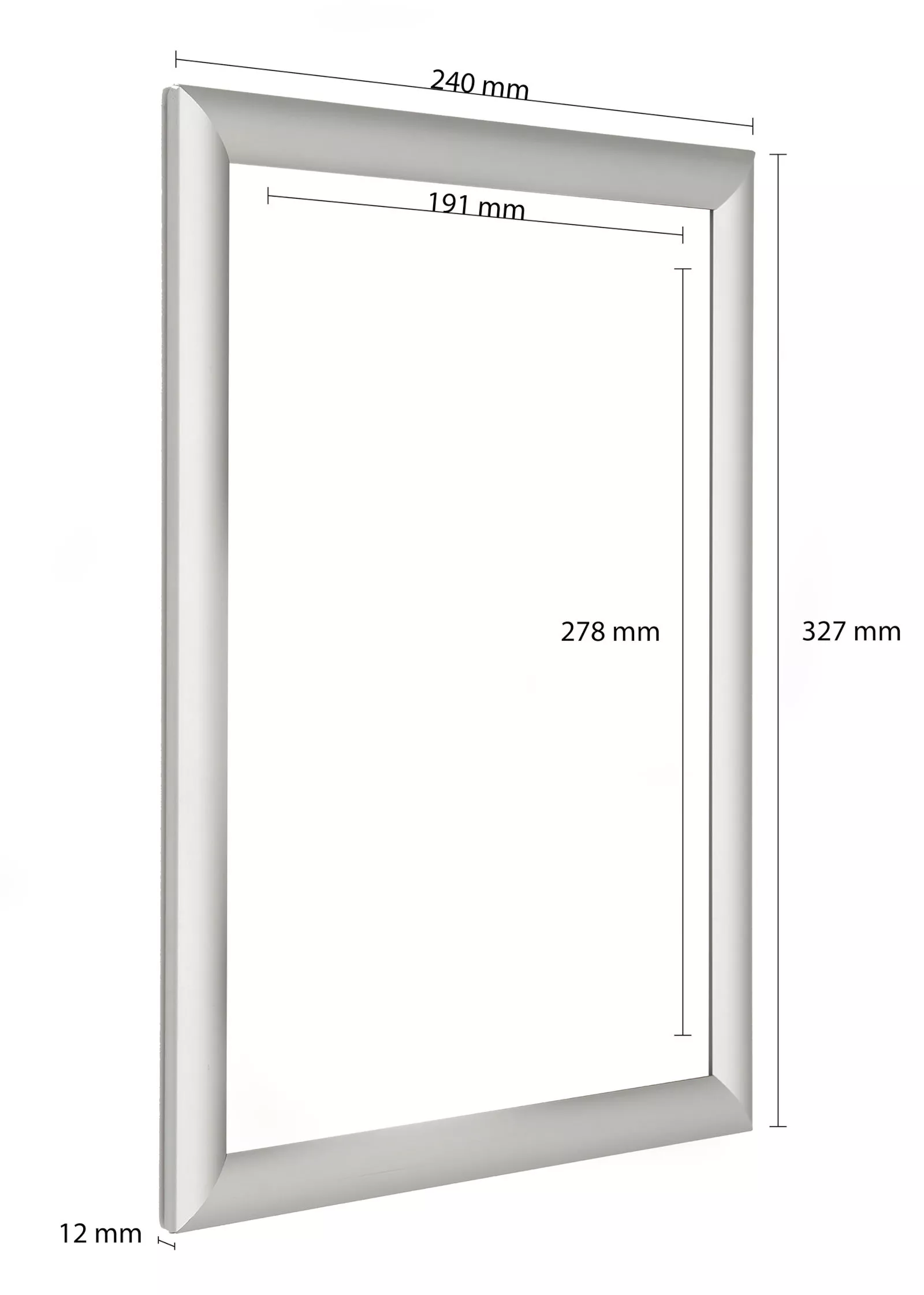 Klapprahmen Profil 25 in 21,0 x 29,7 cm / DIN A4 Gehrung