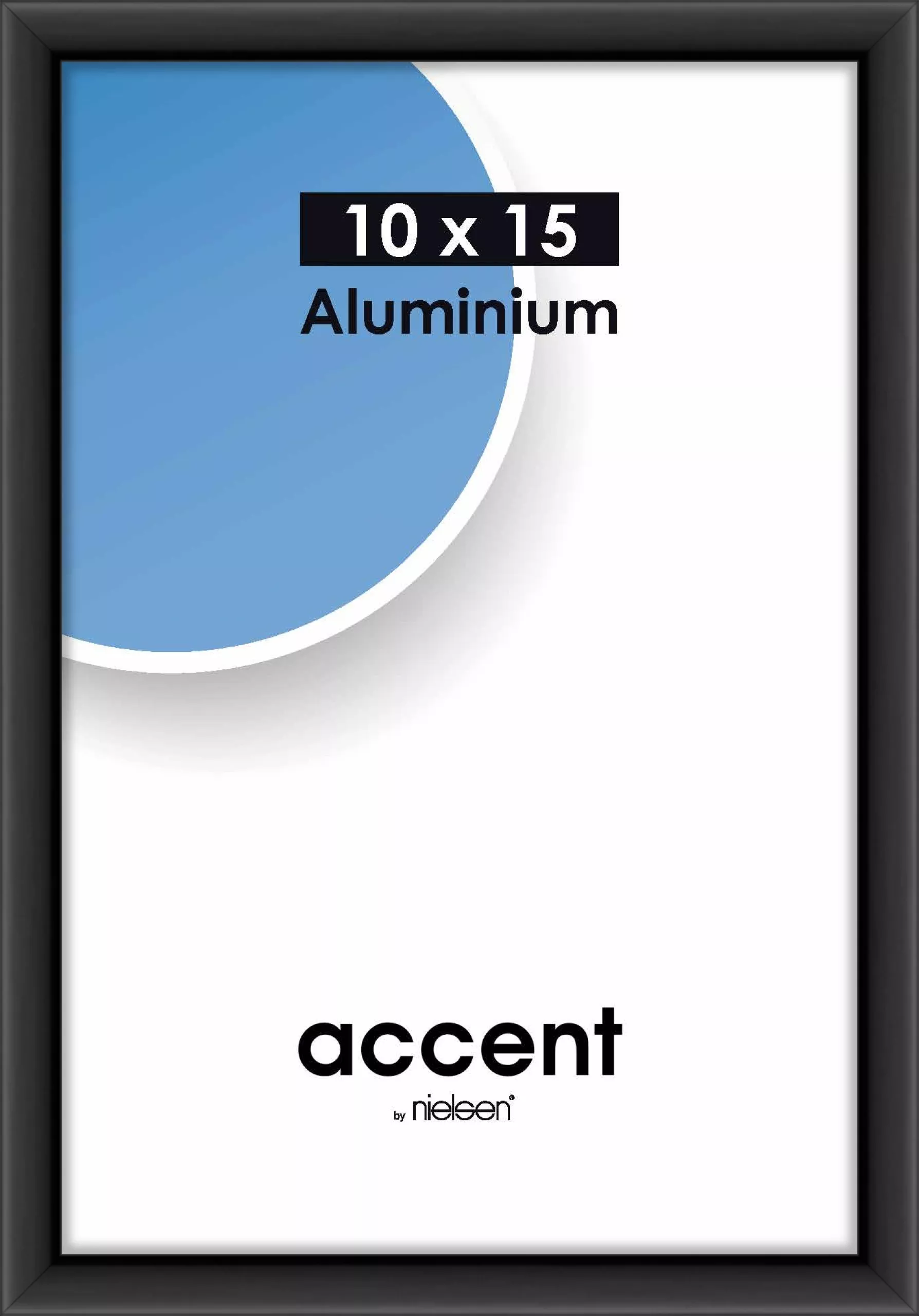 Wechselrahmen Accent Alu Schwarz matt 10,0 x 15,0 cm