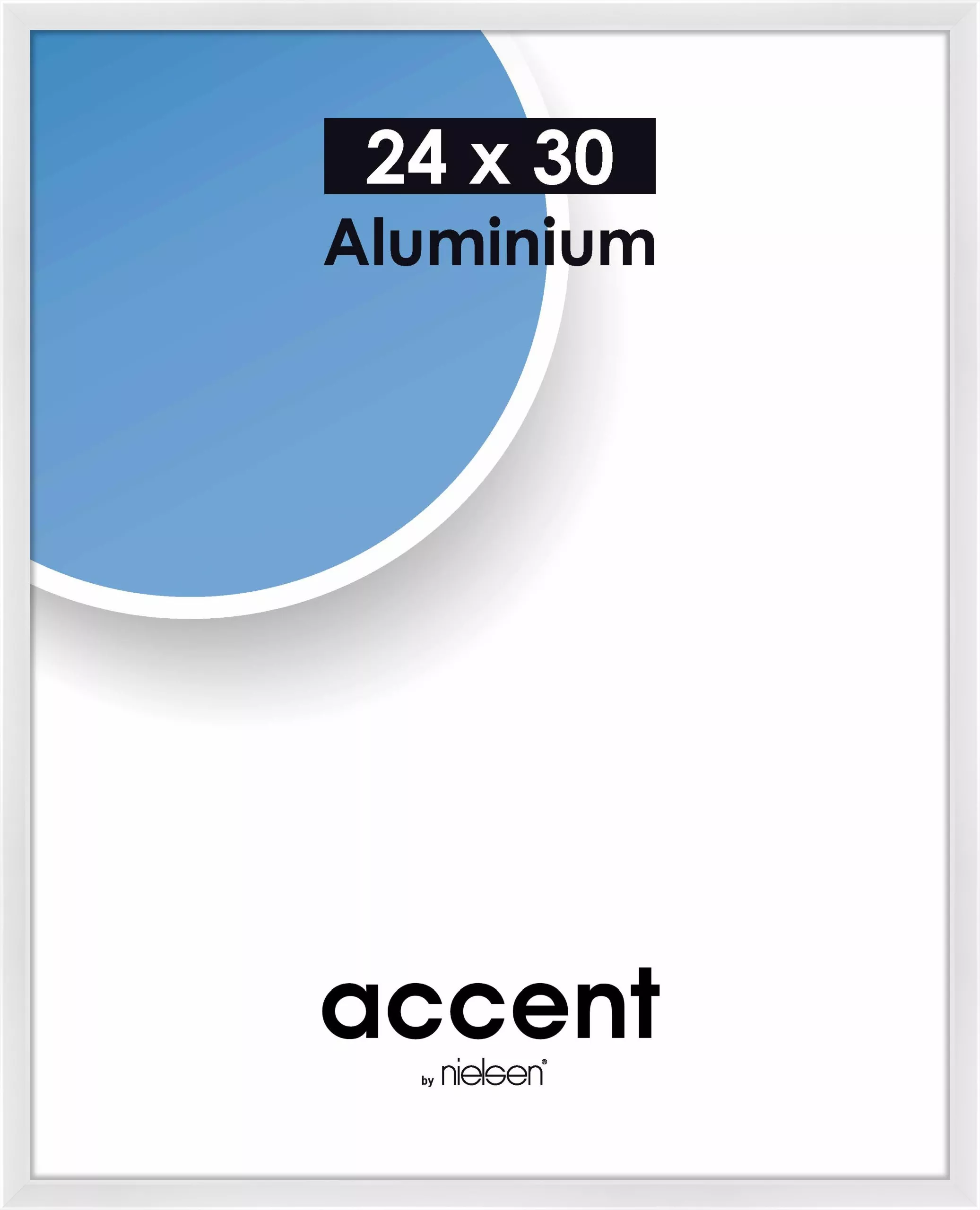 Wechselrahmen Accent Alu Weiß glanz 24,0 x 30,0 cm