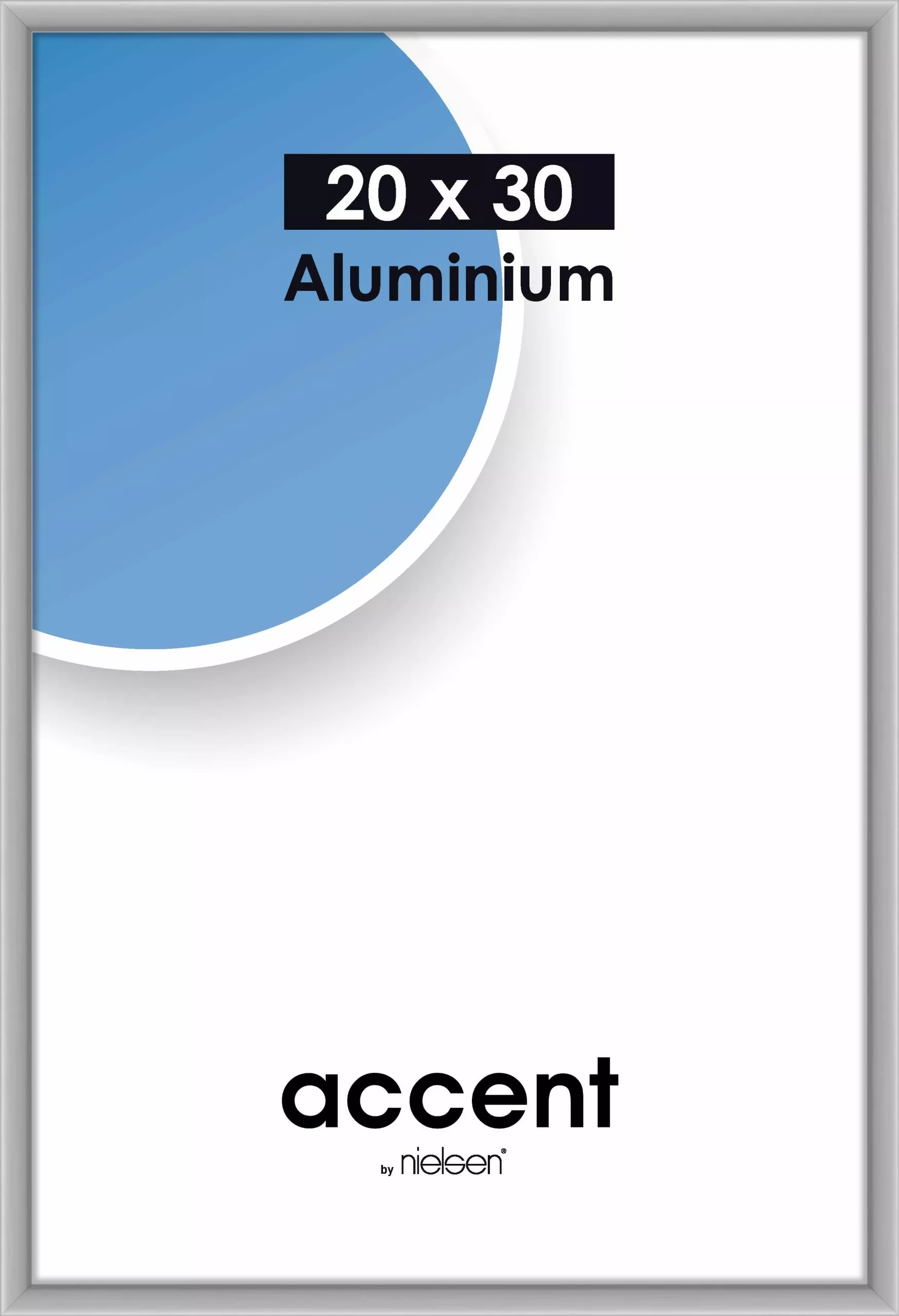 Wechselrahmen Accent Alu Silber matt 20,0 x 30,0 cm
