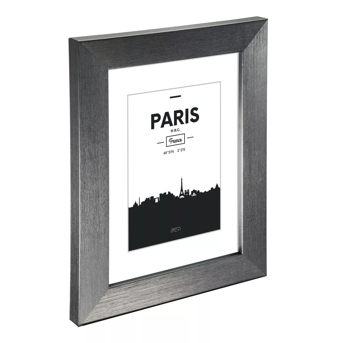 Kunststoffrahmen Paris Kontrastgrau, 10x15cm