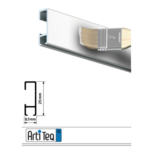 Bilderschiene Click Rail Weiß grundiert 200 cm