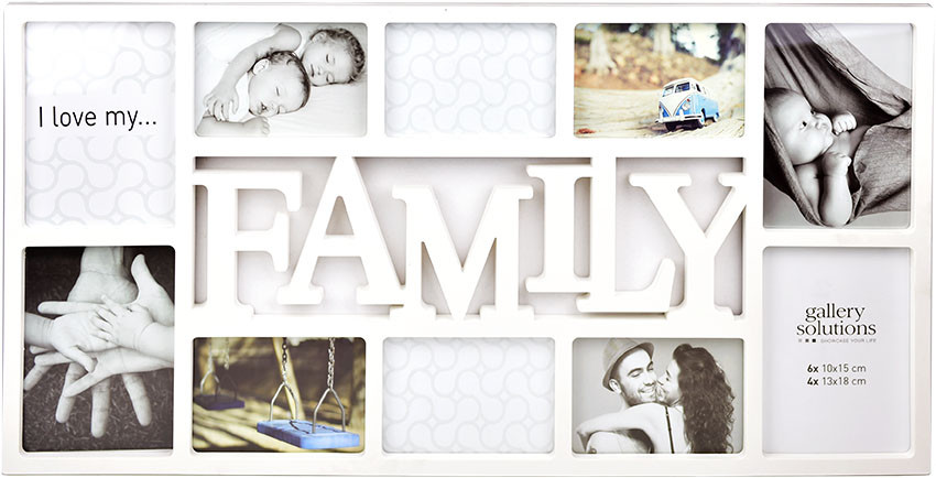 Collage Rahmen Family 10 Weiss