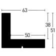 Schattenfugenrahmen Metropolitan Floater 63x51