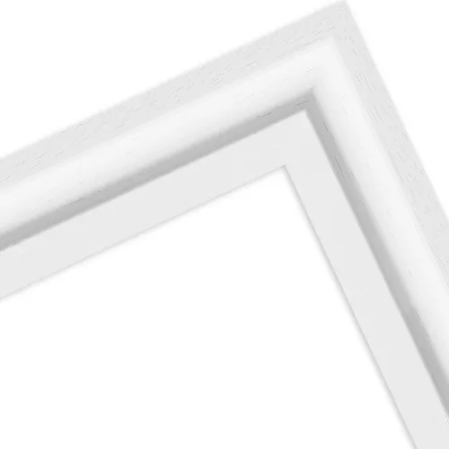 Holzrahmen Zeitz Weiß, gemasert 30x60 Museumsglas