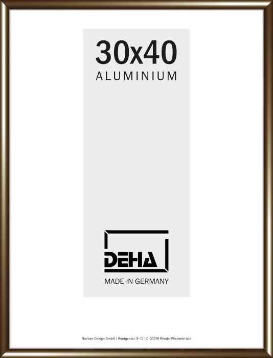 Alu-Bilderrahmen Münster Normalglas Gold glanz 18x24cm