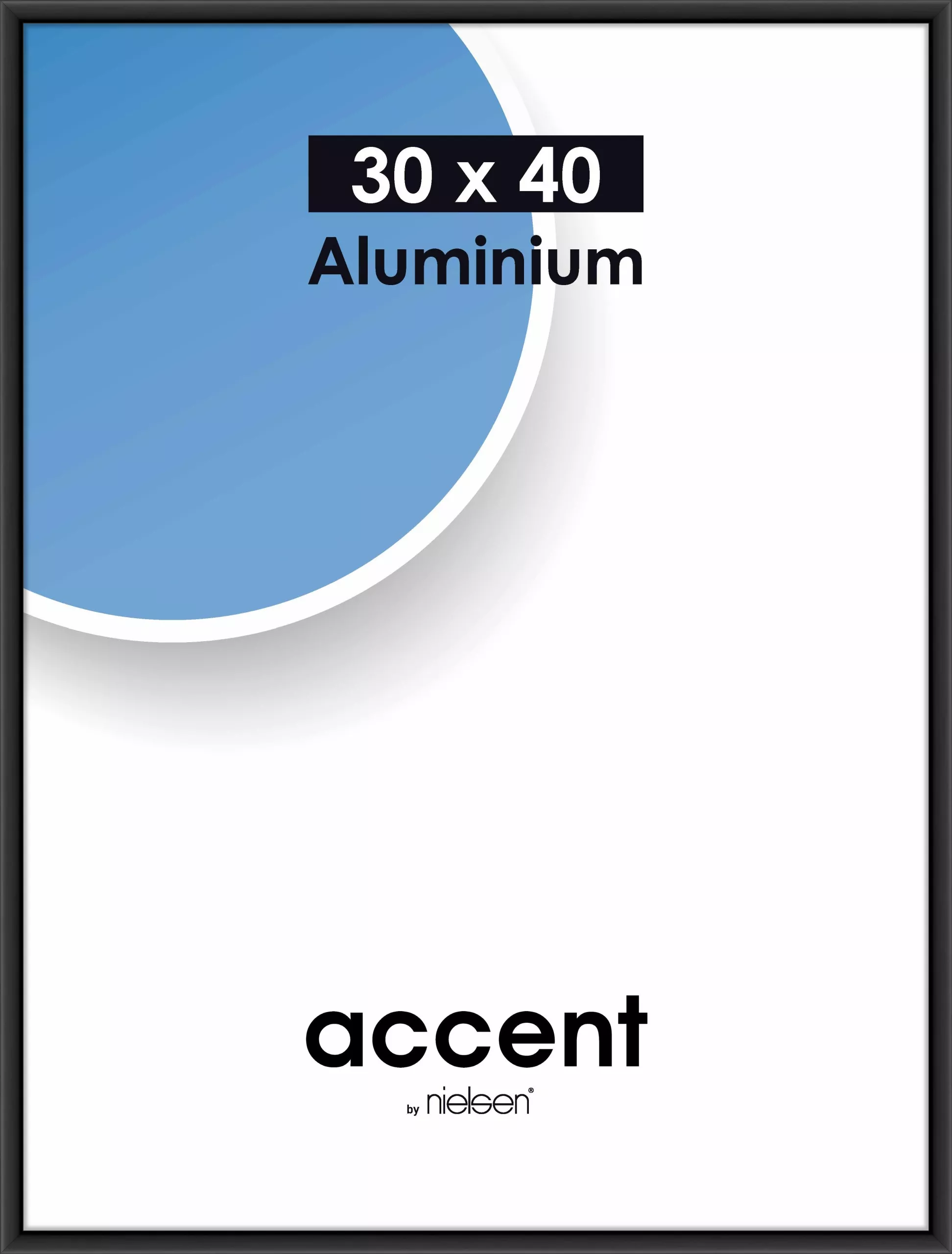 Wechselrahmen Accent Alu Schwarz matt 30,0 x 40,0 cm