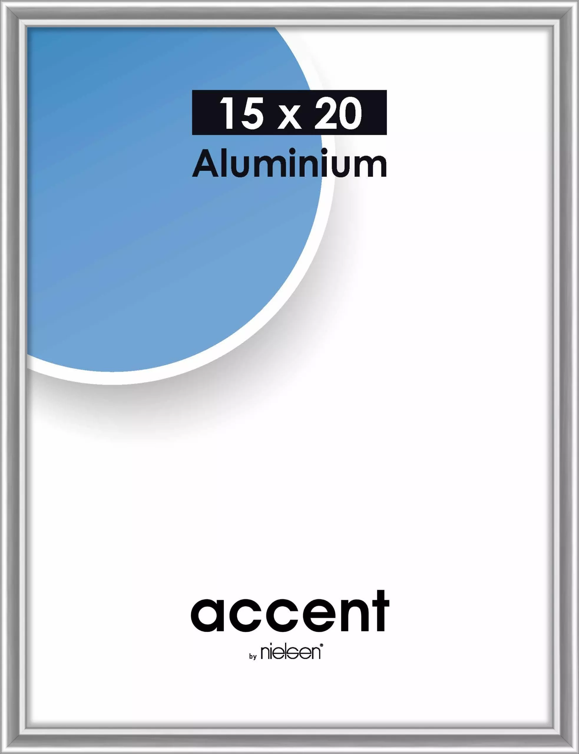 Wechselrahmen Accent Alu Silber glanz 15,0 x 20,0 cm